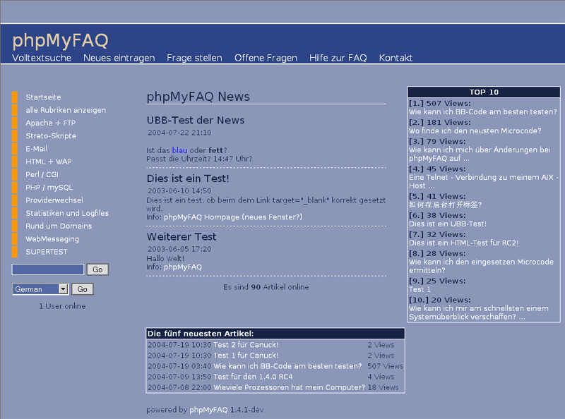 phpMyFAQ v3.0.12 多国语言版